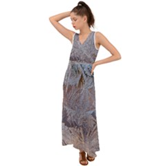 V-Neck Chiffon Maxi Dress 