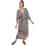 Window Pattern Winter Frost Grecian Style  Maxi Dress