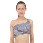 Window Pattern Winter Frost Spliced Up Bikini Top 