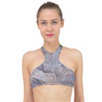 Window Pattern Winter Frost High Neck Bikini Top