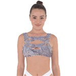 Window Pattern Winter Frost Bandaged Up Bikini Top