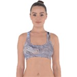 Window Pattern Winter Frost Cross Back Hipster Bikini Top 