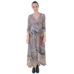 Window Pattern Winter Frost Button Up Maxi Dress