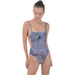 Window Pattern Winter Frost Tie Strap One Piece Swimsuit