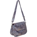 Window Pattern Winter Frost Saddle Handbag