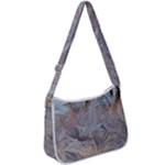 Window Pattern Winter Frost Zip Up Shoulder Bag