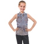 Window Pattern Winter Frost Kids  Sleeveless Polo T-Shirt