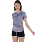 Window Pattern Winter Frost Back Circle Cutout Sports T-Shirt