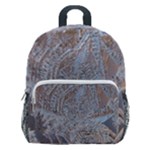 Window Pattern Winter Frost Kids  Age 5-10 Lightweight School Backpack with Side Pockets