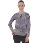 Window Pattern Winter Frost Women s Long Sleeve Raglan T-Shirt