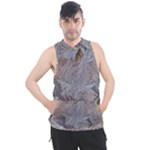 Window Pattern Winter Frost Men s Sleeveless Hoodie