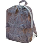 Window Pattern Winter Frost Zip Up Backpack