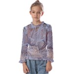 Window Pattern Winter Frost Kids  Frill Detail T-Shirt