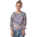 Window Pattern Winter Frost Kids  Cuff Sleeve Top