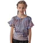 Window Pattern Winter Frost Kids  Cut Out Flutter Sleeves