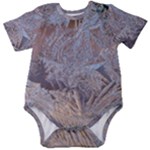 Window Pattern Winter Frost Baby Short Sleeve Bodysuit