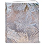 Window Pattern Winter Frost 8  x 10  Hardcover Notebook