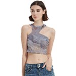 Window Pattern Winter Frost Cut Out Top