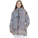 Window Pattern Winter Frost Women s Multi Pockets Zip Ski and Snowboard Waterproof Breathable Jacket