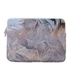 Window Pattern Winter Frost 13  Vertical Laptop Sleeve Case With Pocket