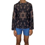 Bronze Age Mandala Kids  Long Sleeve Swimwear