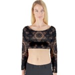 Bronze Age Mandala Long Sleeve Crop Top