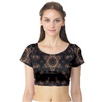 Bronze Age Mandala Short Sleeve Crop Top