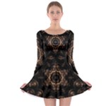 Bronze Age Mandala Long Sleeve Skater Dress