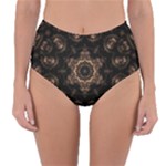 Bronze Age Mandala Reversible High-Waist Bikini Bottoms