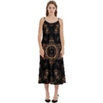 Bronze Age Mandala Casual Spaghetti Strap Midi Dress