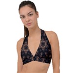 Bronze Age Mandala Halter Plunge Bikini Top