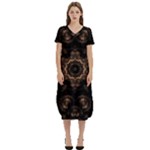 Bronze Age Mandala T-Shirt Midi Dress With Pockets