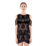 Bronze Age Mandala Shoulder Cutout One Piece Dress