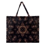 Bronze Age Mandala Zipper Large Tote Bag