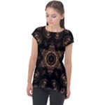 Bronze Age Mandala Cap Sleeve High Low Top