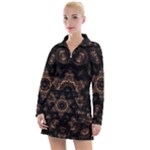 Bronze Age Mandala Women s Long Sleeve Casual Dress