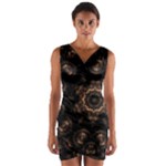 Bronze Age Mandala Wrap Front Bodycon Dress