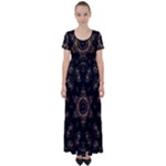 Bronze Age Mandala High Waist Short Sleeve Maxi Dress