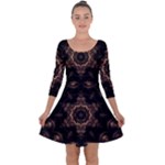 Bronze Age Mandala Quarter Sleeve Skater Dress