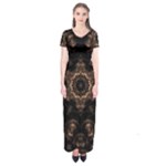 Bronze Age Mandala Short Sleeve Maxi Dress