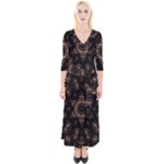 Bronze Age Mandala Quarter Sleeve Wrap Maxi Dress