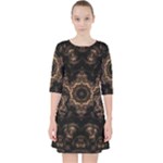 Bronze Age Mandala Quarter Sleeve Pocket Dress