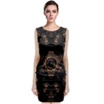 Bronze Age Mandala Sleeveless Velvet Midi Dress