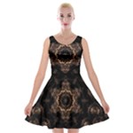 Bronze Age Mandala Velvet Skater Dress