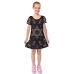 Bronze Age Mandala Kids  Short Sleeve Velvet Dress