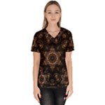 Bronze Age Mandala Women s V-Neck Scrub Top