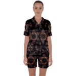 Bronze Age Mandala Satin Short Sleeve Pajamas Set