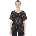 Bronze Age Mandala V-Neck Dolman Drape Top