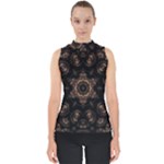 Bronze Age Mandala Mock Neck Shell Top