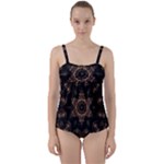 Bronze Age Mandala Twist Front Tankini Set